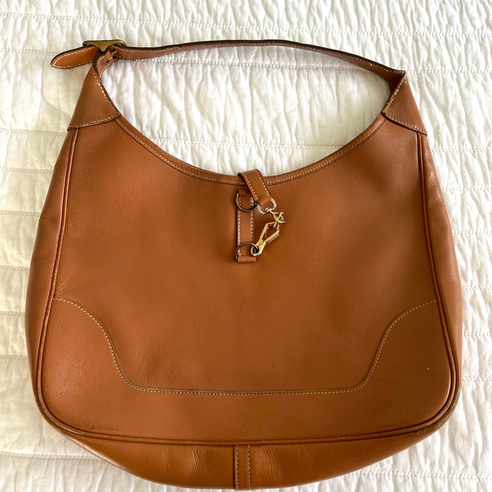 Vintage Hermes Trim handbag in gold w/GHW